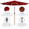 Best Choice Products 10ft Solar LED Lighted Outdoor Woodgrain Pattern Steel Market Patio Umbrella